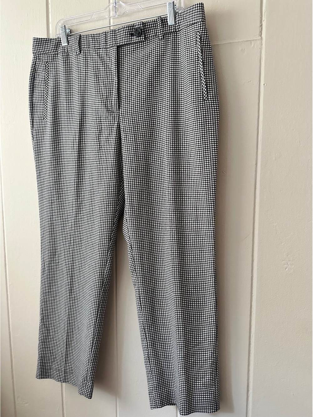 Karl Lagerfield Mini Houndstooth Dress Pants Trousers Black and White Size 14